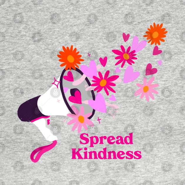 Spread Kindness: Loudspeaker with Flowers by Gsproductsgs